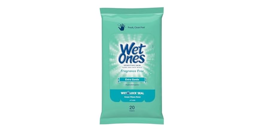Wet Ones Anti-Bacterial Hand Wipes 20 Count (10in) Fresh