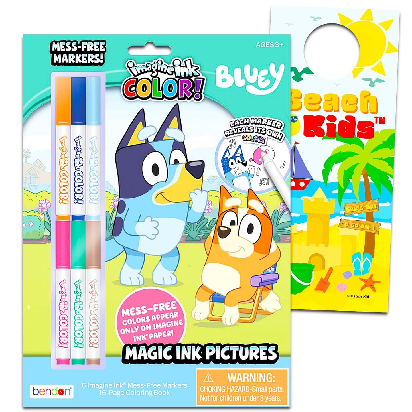 Bendon Imagine Ink Magic Ink Coloring Book - Bluey
