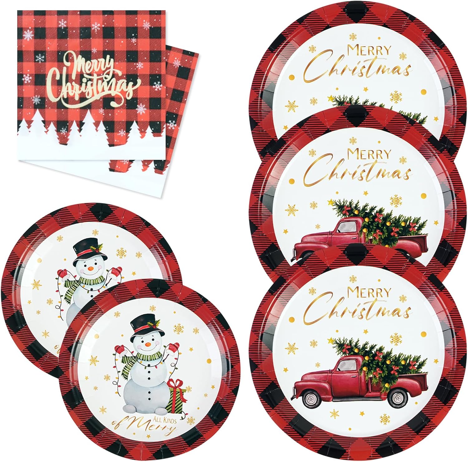 SENSATIONS Premium Paper Lunch Plates - Festive Fun, 10 count