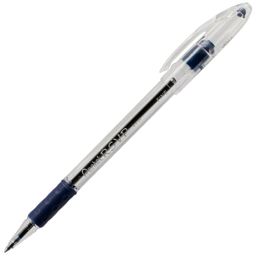 RSVP Ballpoint Pen, (0.7mm) Fine Line, Blue Ink 2-Pk