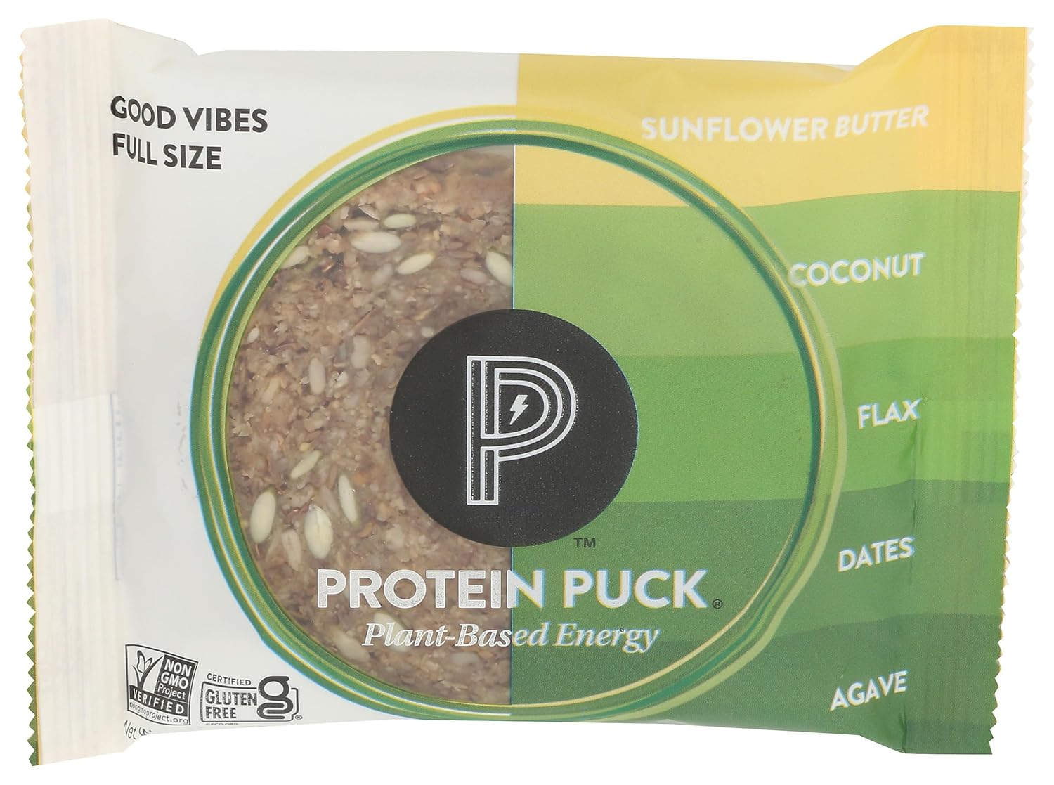 PROTEIN PUCK BAR,GOOD VIBES,SNFLWR BTR