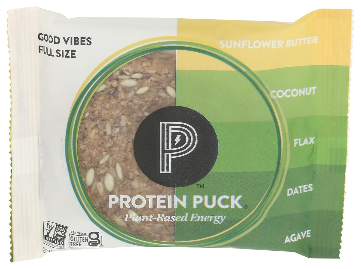 PROTEIN PUCK BAR,GOOD VIBES,SNFLWR BTR