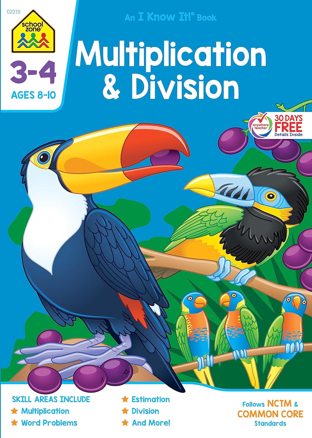 School Zone Multiplication Facts Made Easy Grades 3-4 Workbook