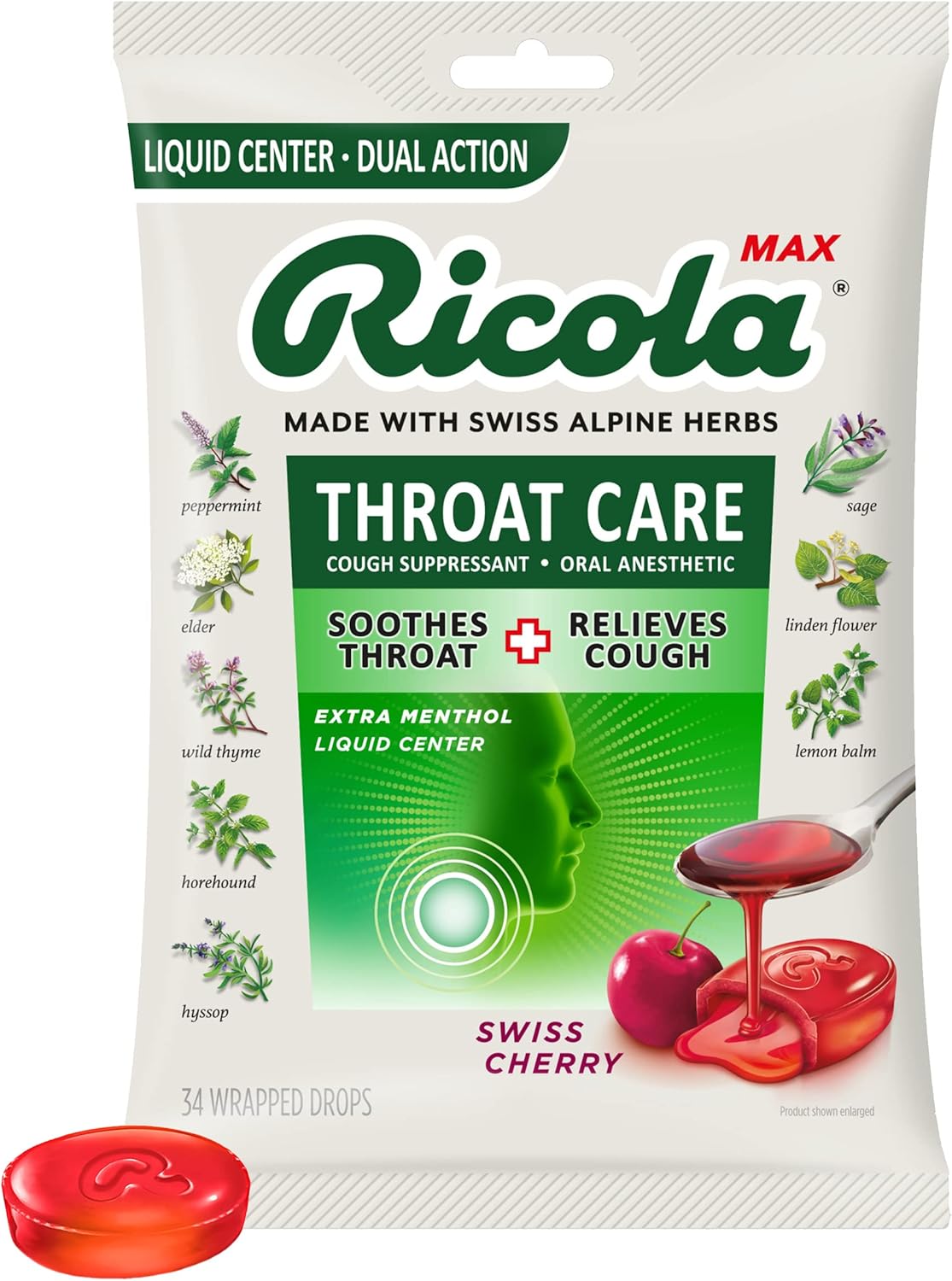 RICOLA BAG CHERRY DRP 19CT