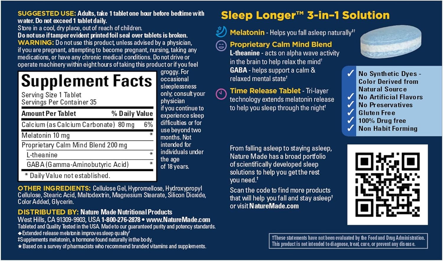 SLEEP3 TIME RLS MELATONIN 10MG GMY 60 NB
