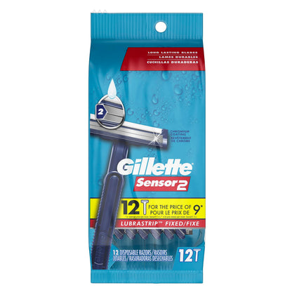 GILL SENSOR2 MEN DISPOS RAZOR 12CT