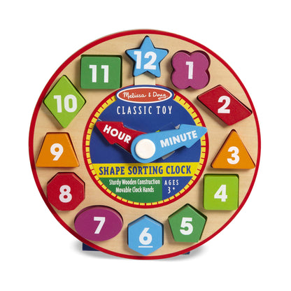 Melissa & Doug Wooden Shape Sorting Clock