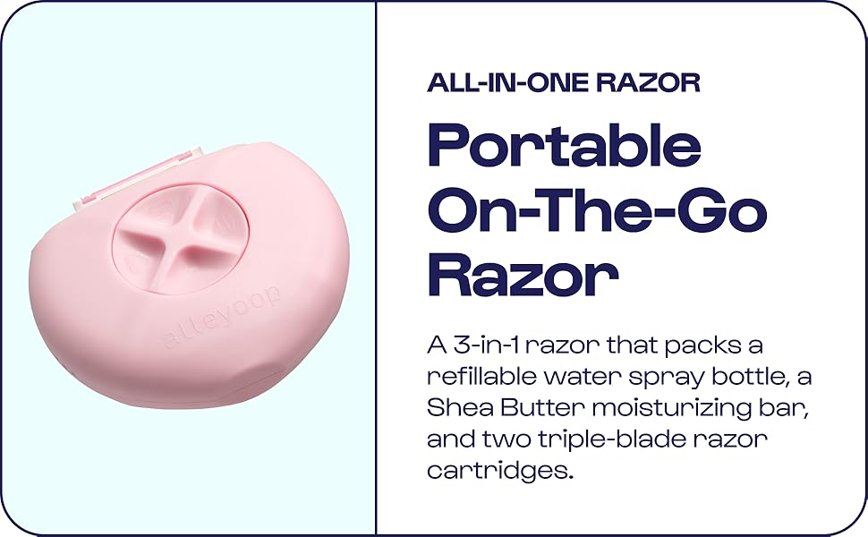 alleyoop All-in-One Portable Razor - Dusty Pink