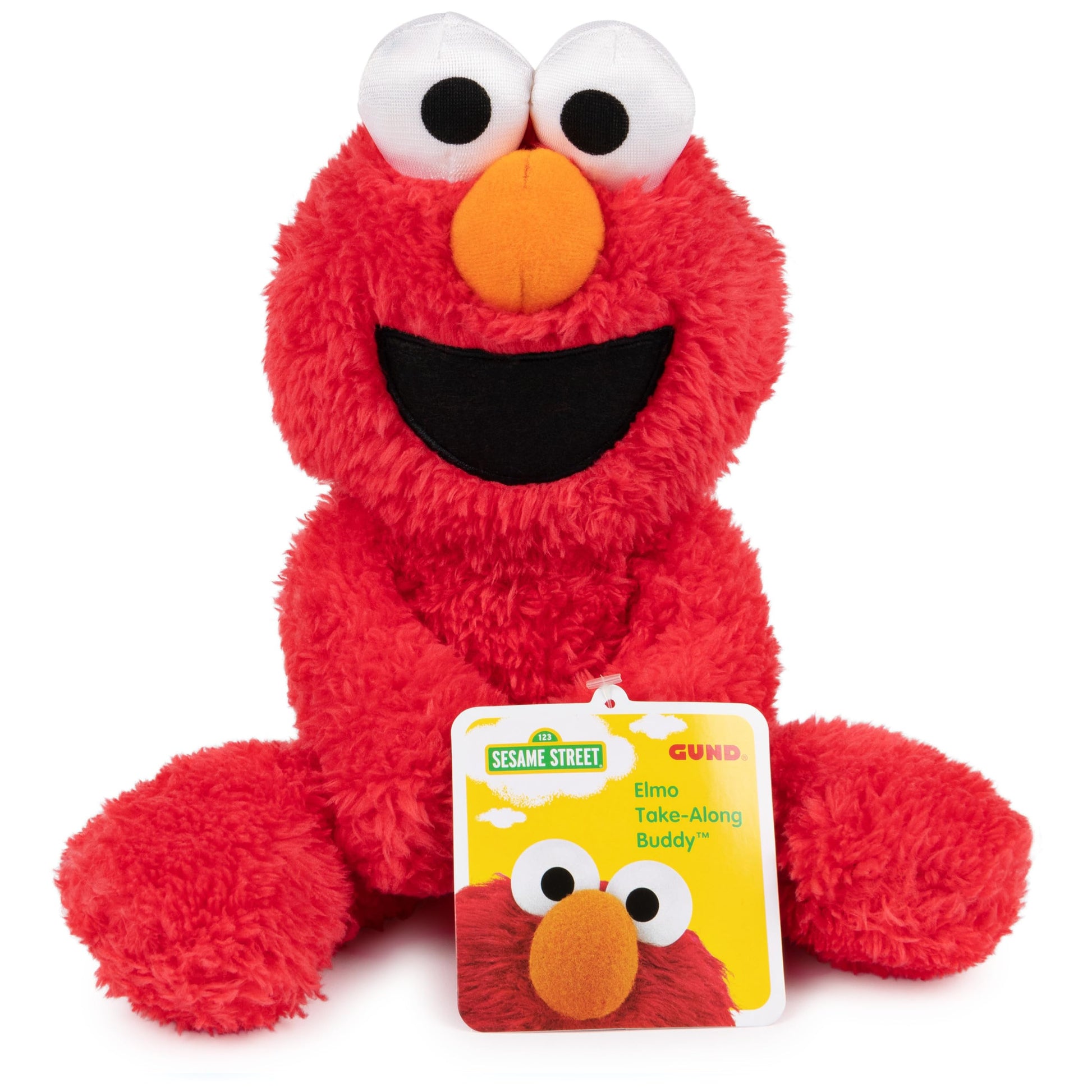 GUND Sesame Street Official Elmo Take Along Buddy Plush Premium Plush Toy for Ages 1 & Up Red 13”
