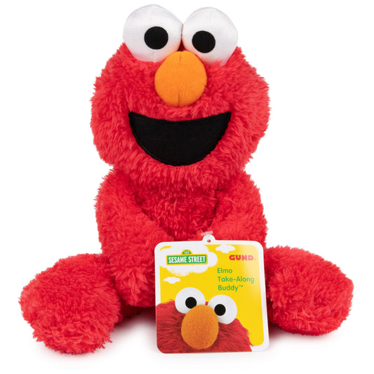 GUND Sesame Street Official Elmo Take Along Buddy Plush Premium Plush Toy for Ages 1 & Up Red 13”
