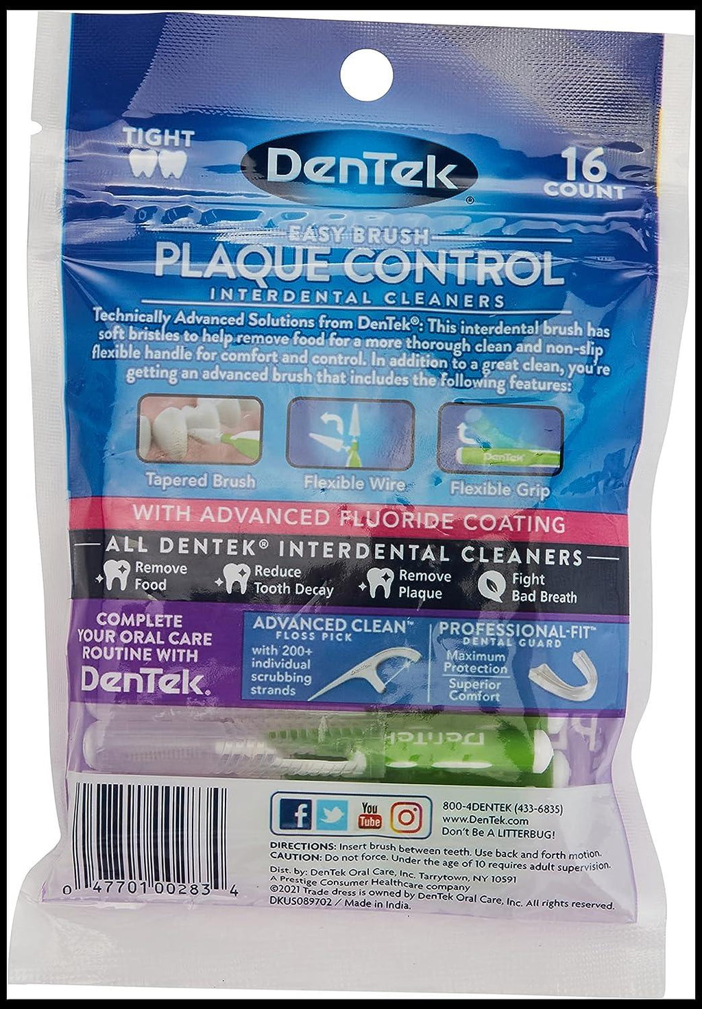 Dentek Easy Brush Cleaners Tight Spaces 16 Count