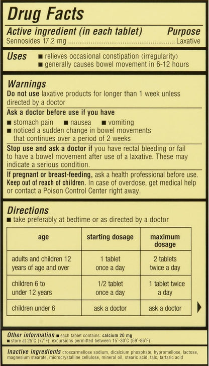SENOKOT LAXATIVE CW 60 GMM