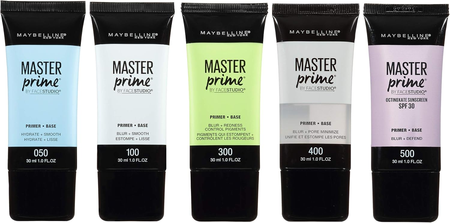 MAYBELLINE New York Facestudio Master Prime Primer Makeup, 100 Blur + Smooth, 1 oz