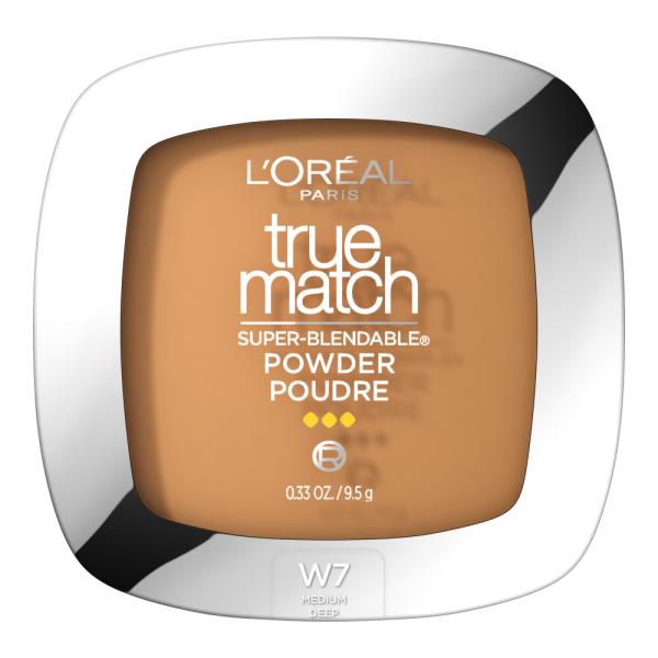 L'ORÉAL PARIS True Match Super-Blendable Oil Free Makeup Powder, C8 Medium Deep, 0.33 oz.