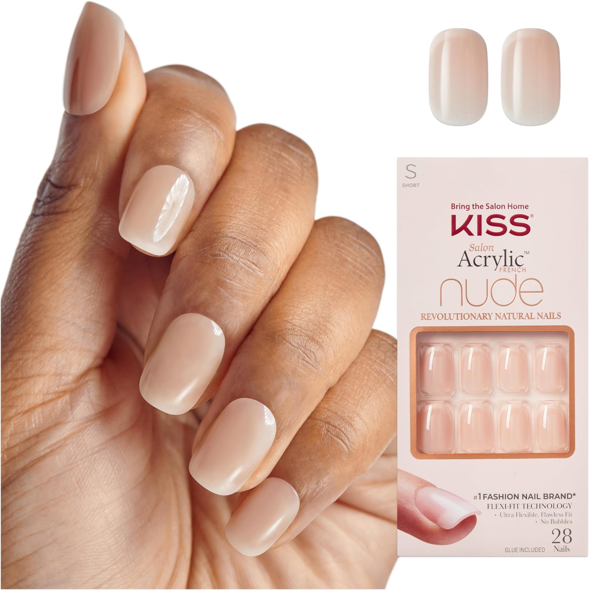Nailene So Chic Matte White Squoval, 77142 - 28 Pc