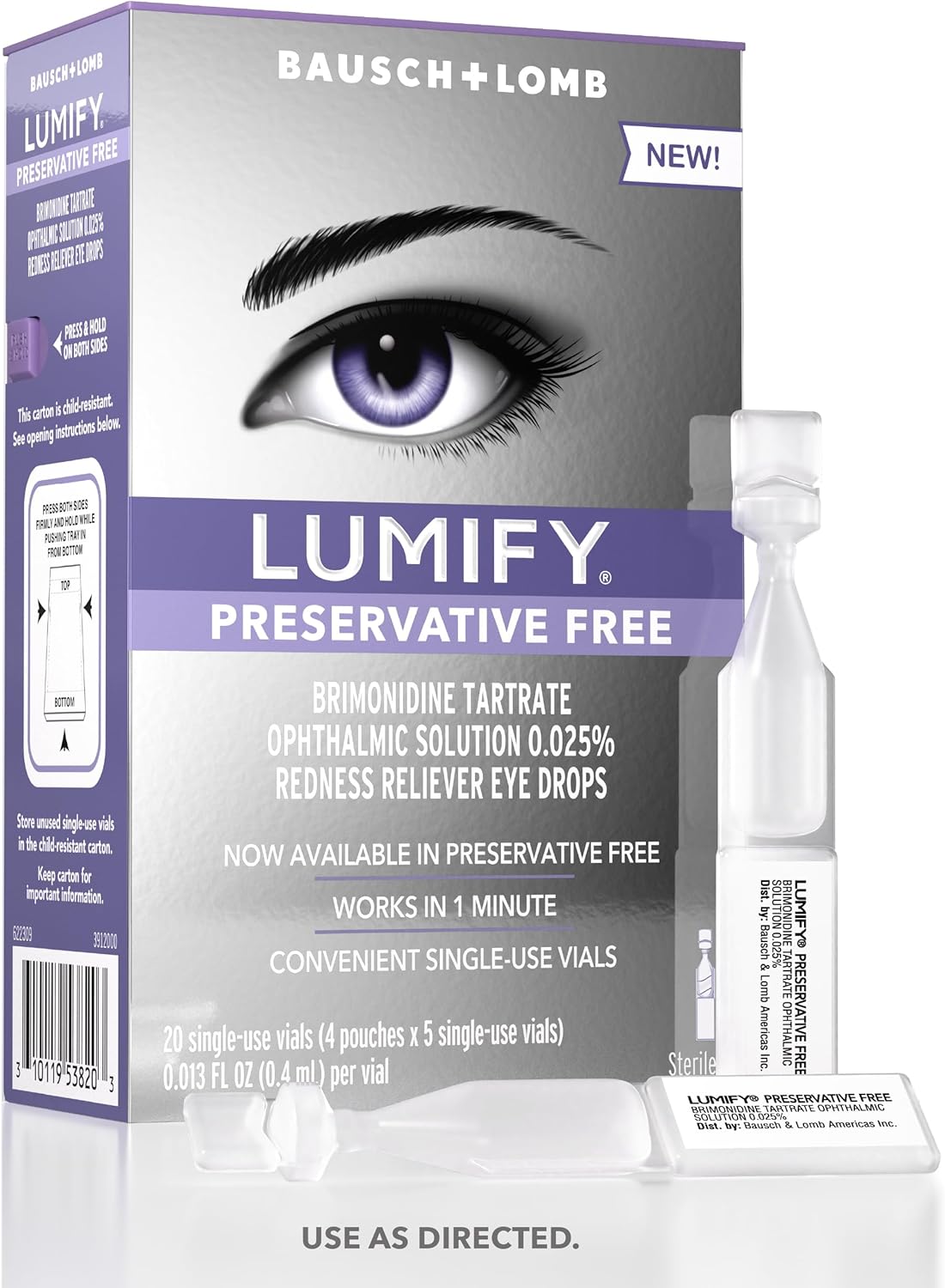 LUMIFY PRESERVATIVE FREE O/S VL 20CT