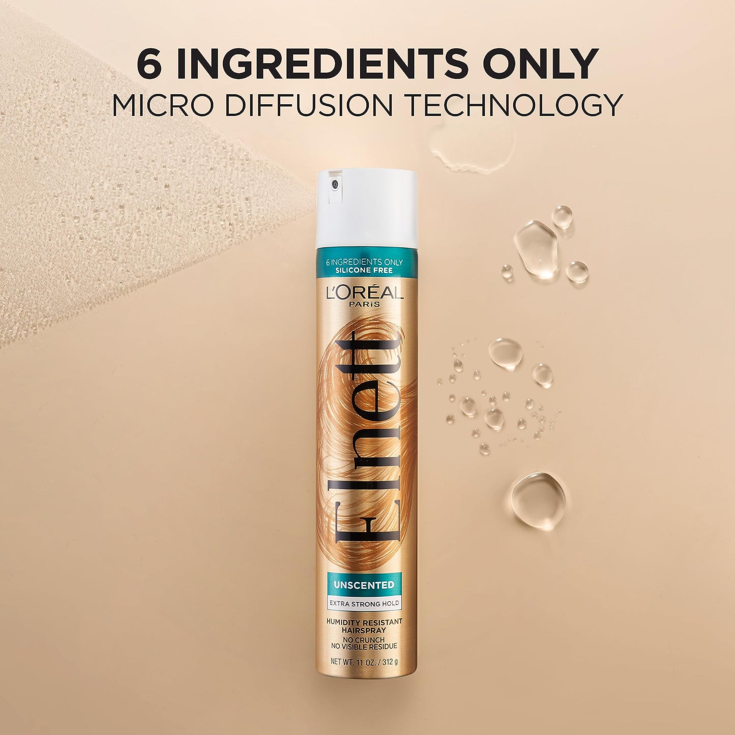 L'ORÉAL PARIS Elnett Satin Extra Strong Hold Unscented Hair Spray, 11 fl. oz.