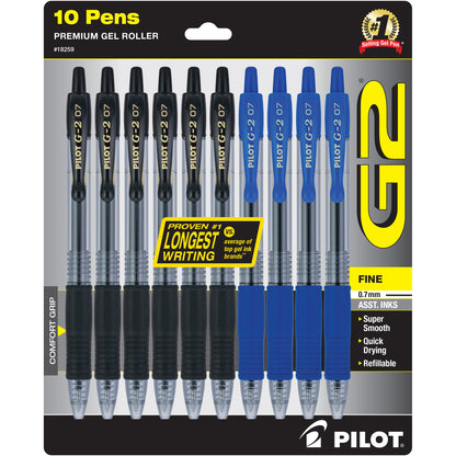 Pilot G2 Premium Refillable & Retractable Gel Pens, Fine Point (0.7mm), Black, 1 Count
