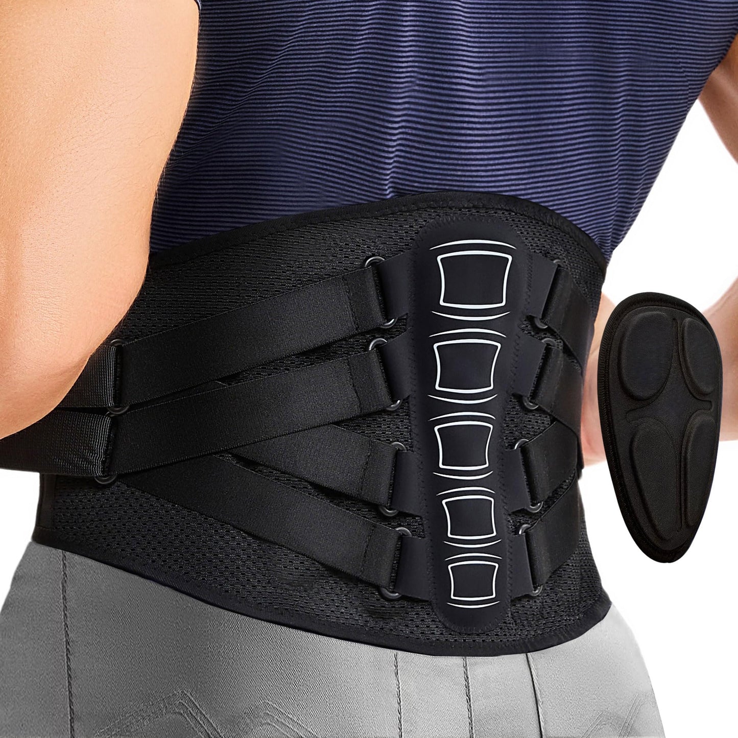 LUMBAR BACK BRACE SB ADJ O/S