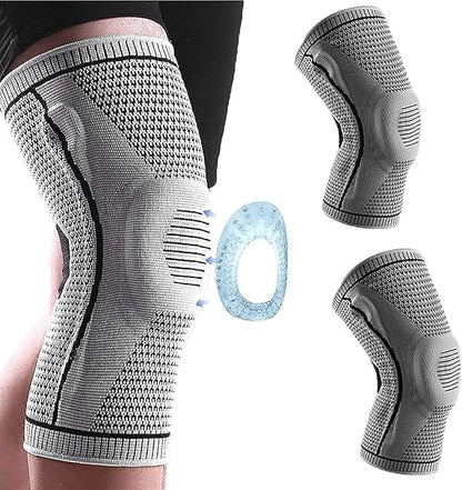 KNEE DLX ELST CMPRS SLV W/BUTTRES S DS