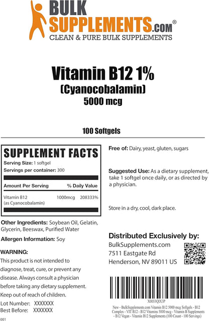 HI-ENER-G VIT B-12 5000MG TABLET 30CT