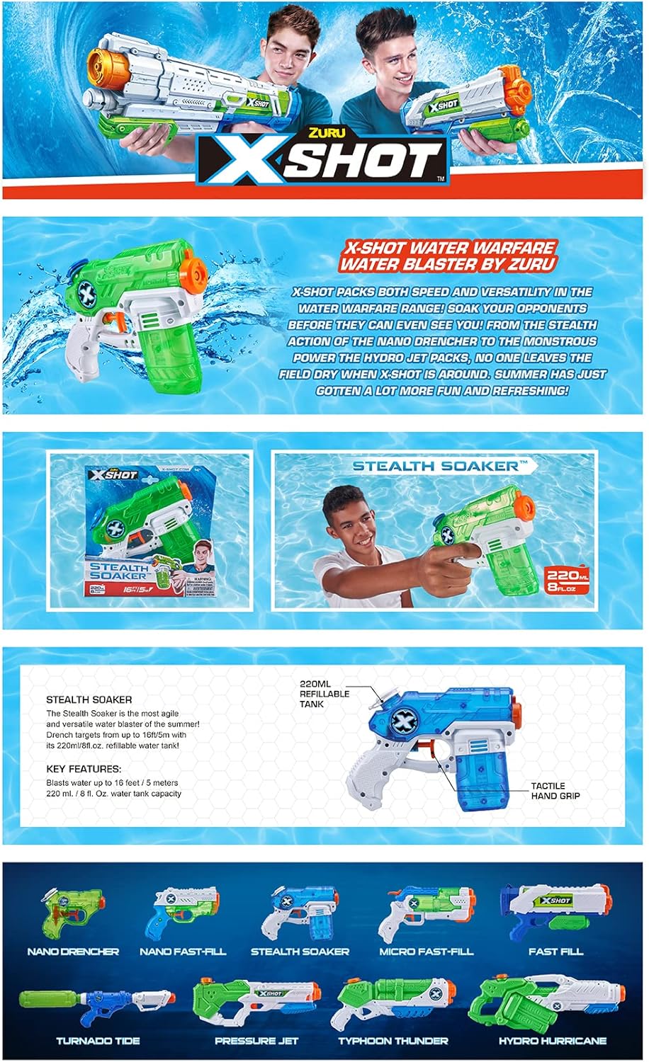 WATER GUN X29 CYBER PISTOL7X13