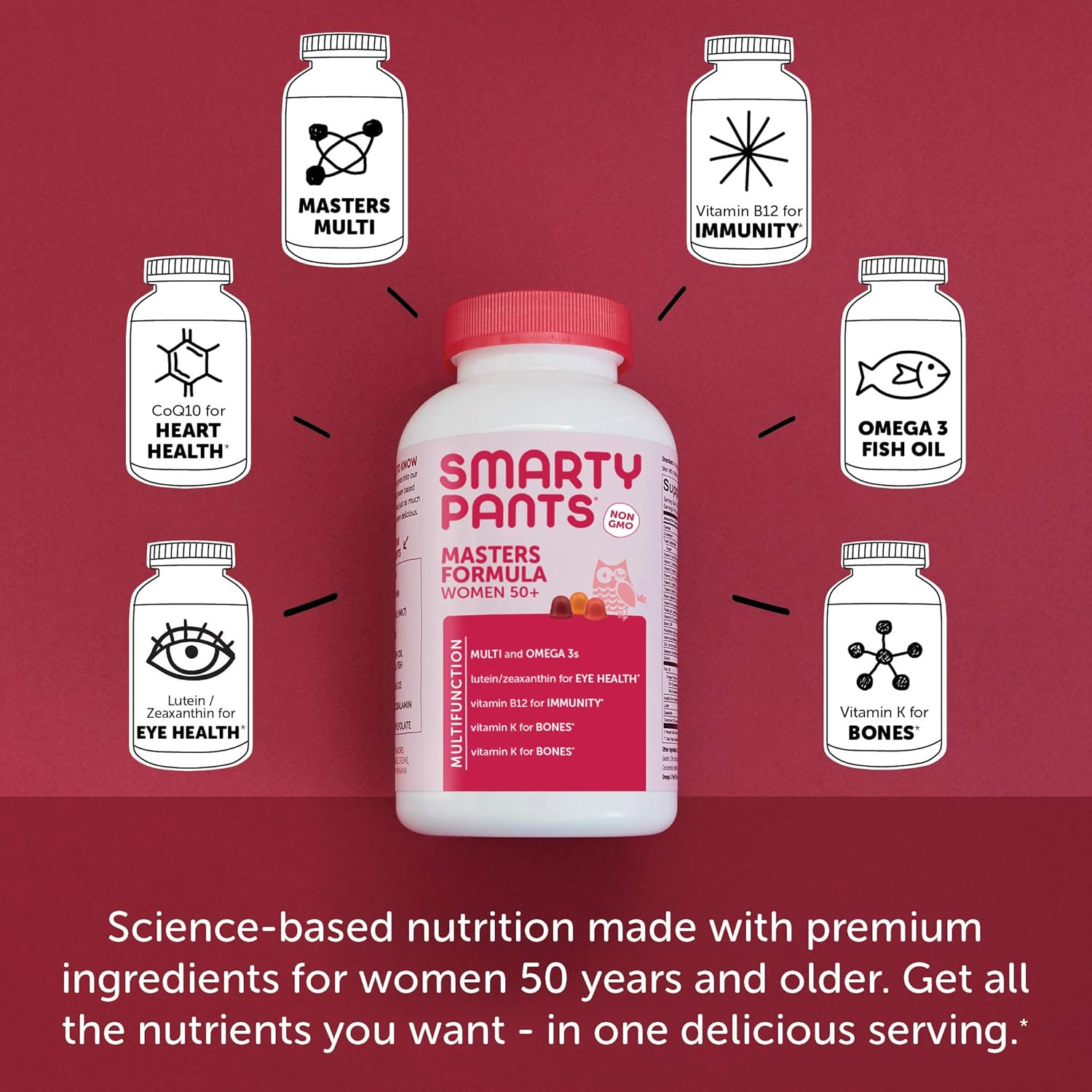 SMARTYPANTS GMY VIT,WMN 50+ MLT OMG