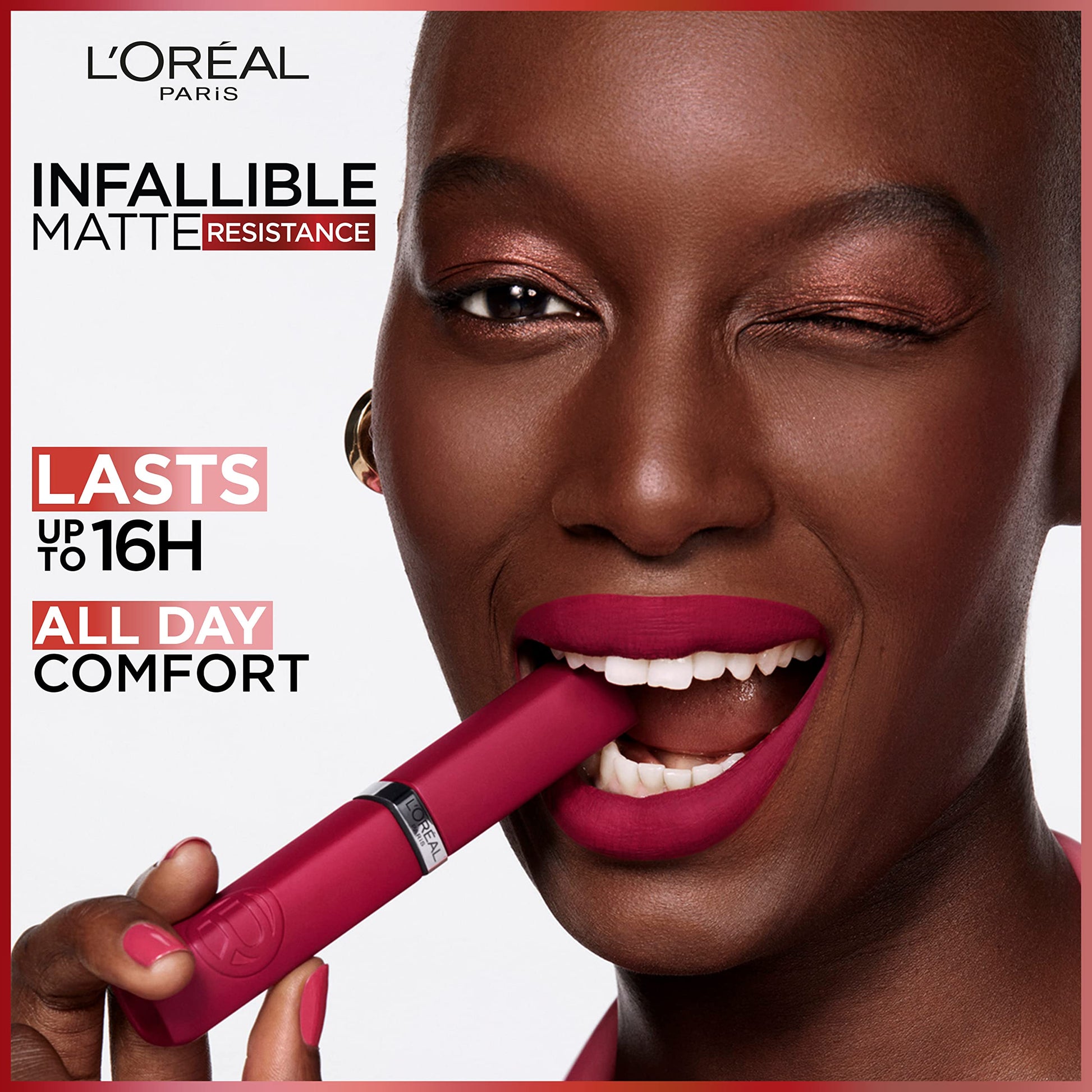 L'ORÉAL PARIS Infallible Matte Resistance Liquid Lipstick, 100 Fairytale Ending, 0.16 fl oz