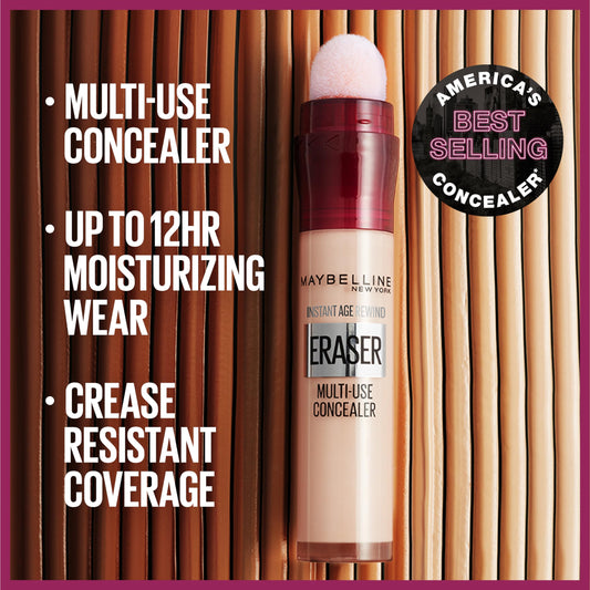 MAYBELLINE New York Instant Age Rewind Eraser Multi-Use Concealer, 146 Tan, 0.2 oz