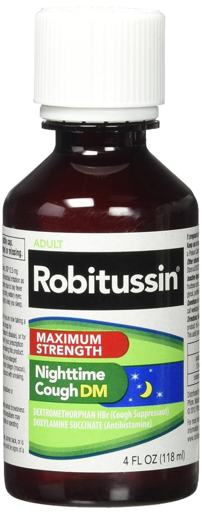 ROBITUSSIN DM MAX STR NIGHTTIME CGH 8OZ