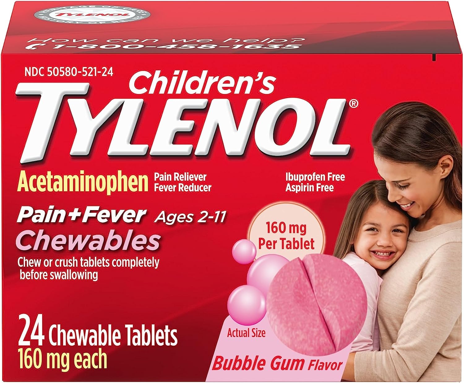 TYLENOL SS 160MG/5ML CHLD BGUM
