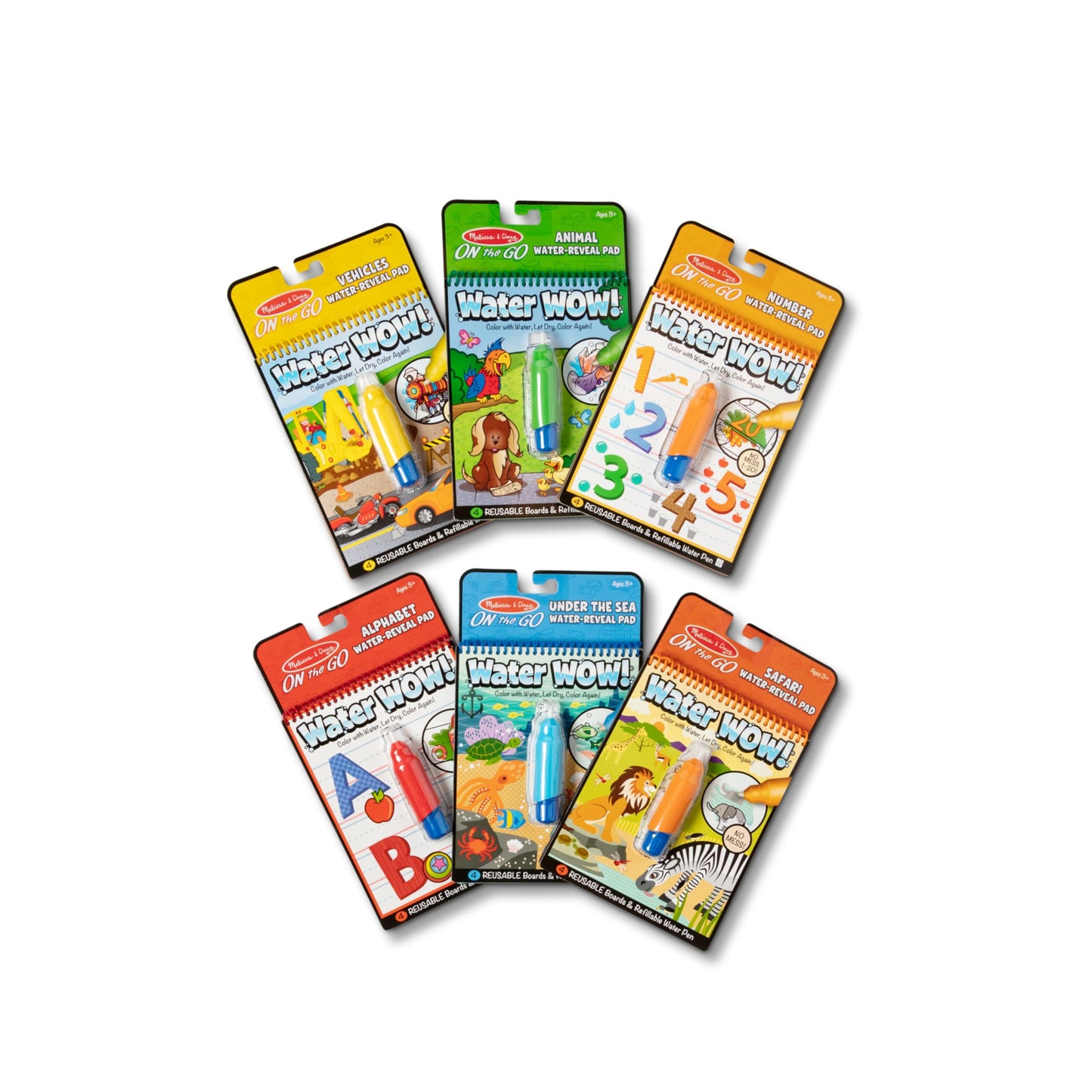 Melissa & Doug Water Wow! Activity Book Bundle, 6 pieces