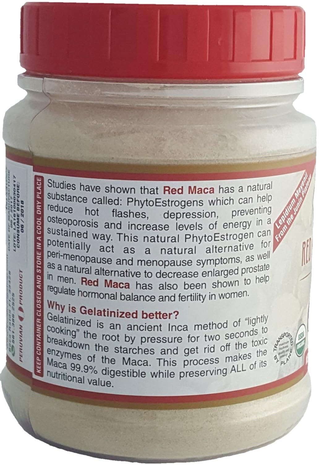 RED MACA,GELATINIZED