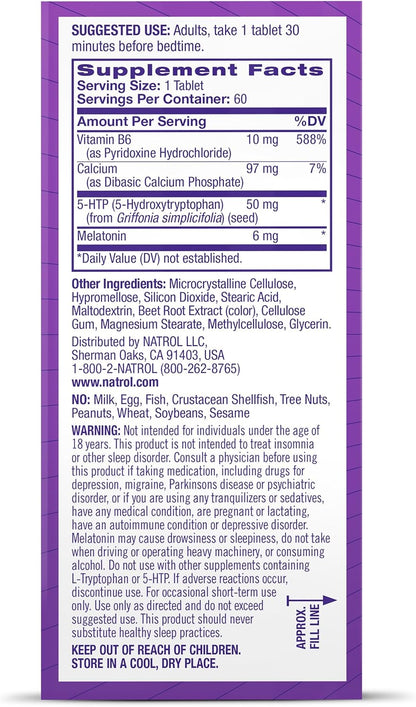 NATROL MELATONIN,ADVANCE,+5 HTP