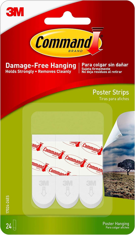 Command Poster Hanging Strips, 12 count