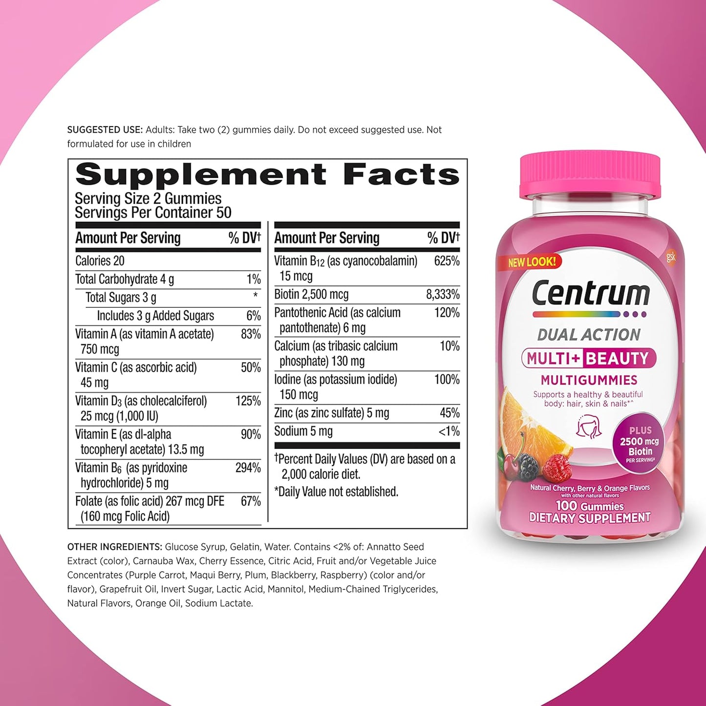 CENTRUM MULTI+BEAUTY GMY 100CT