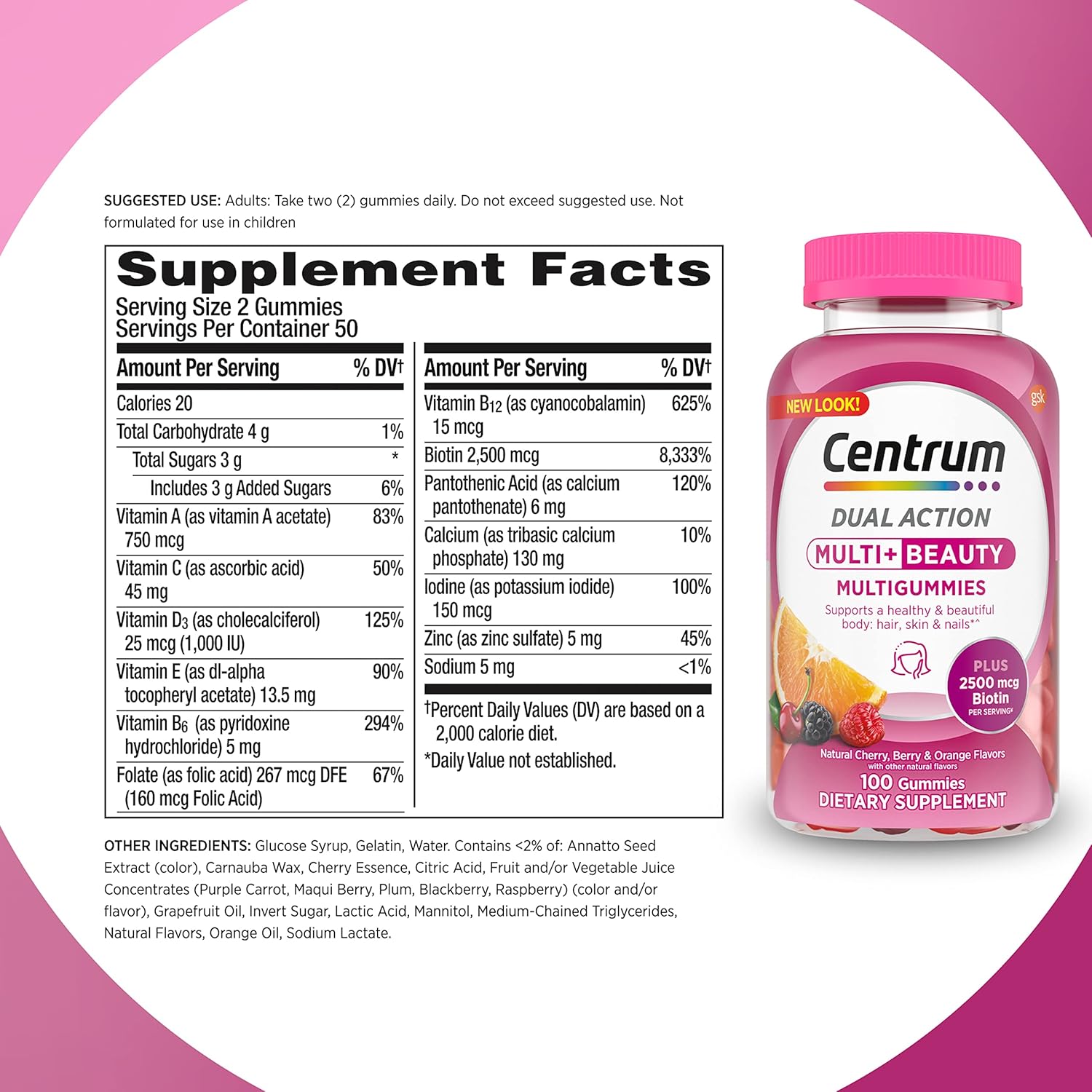 CENTRUM MULTI+BEAUTY GMY 100CT