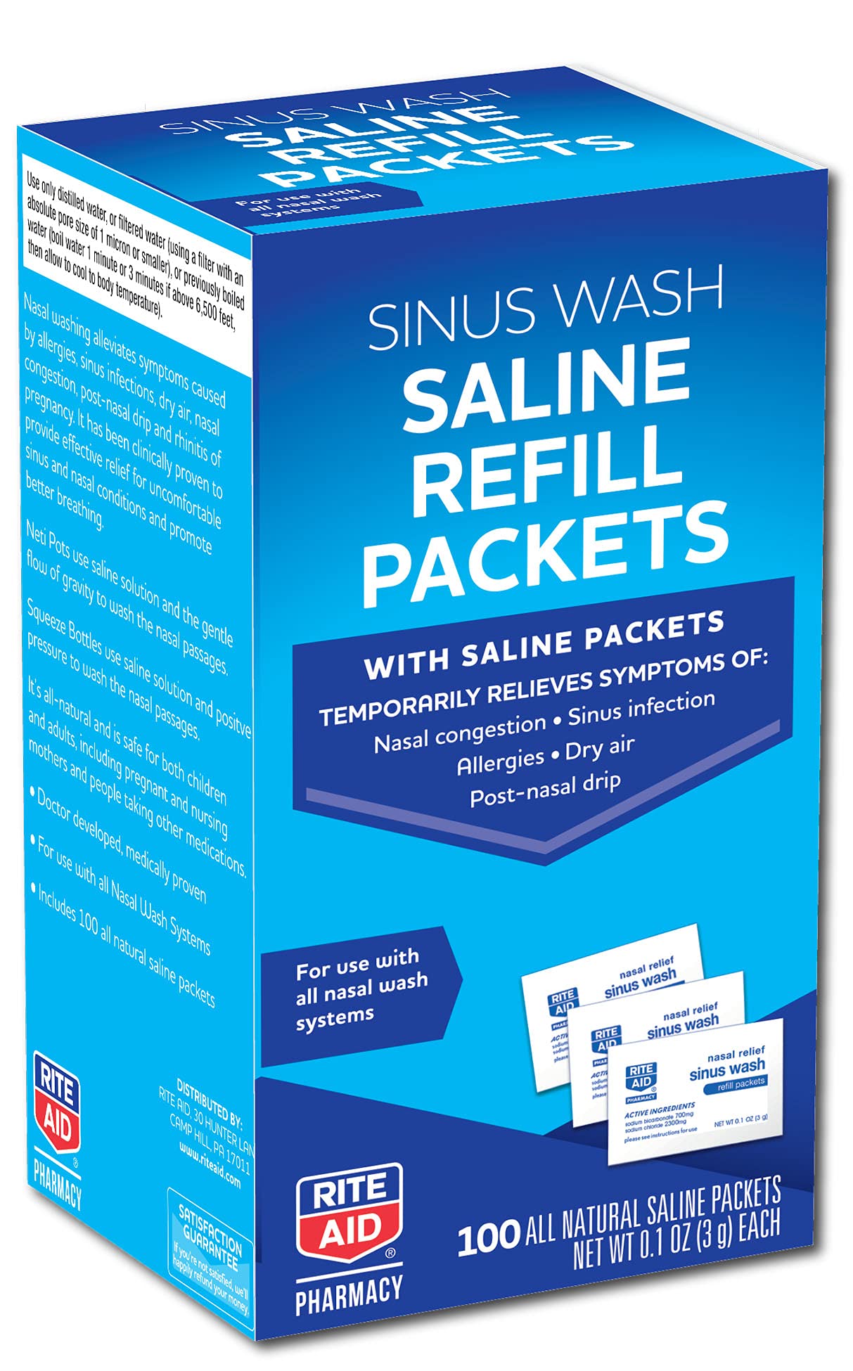 LDR SINUS WASH SALINE RFL PK 100