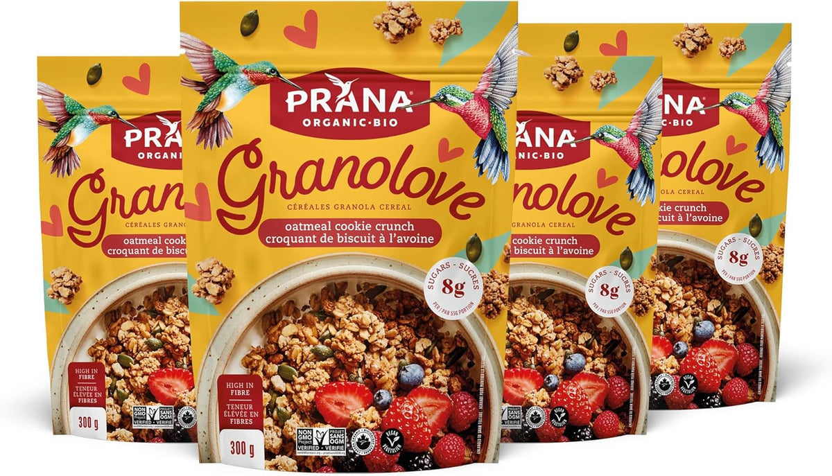 PRANA ORGANICS CEREAL,OG2,OVRNT CHIA,BRY