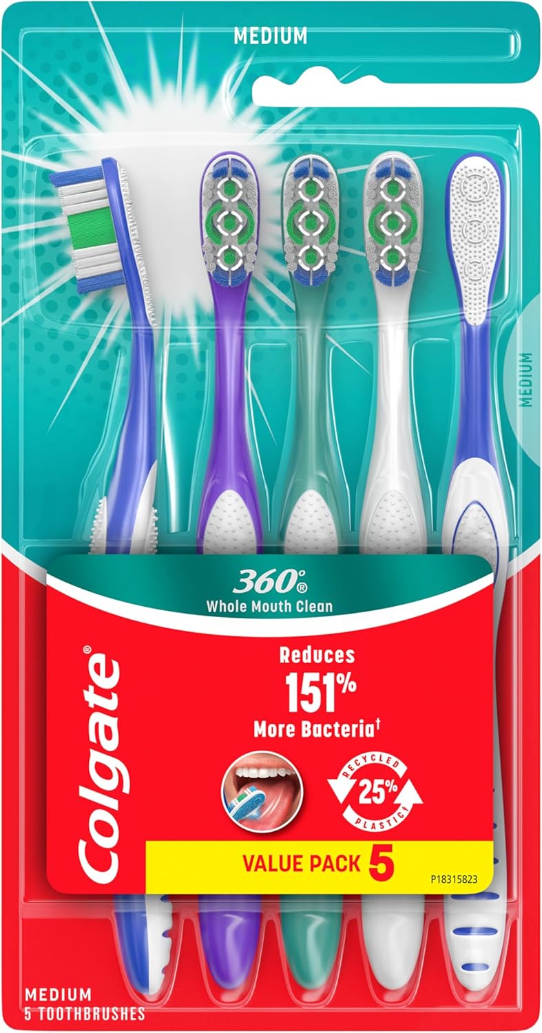 COLGATE 360 WHOLE MOUTH T/B MED 2CT