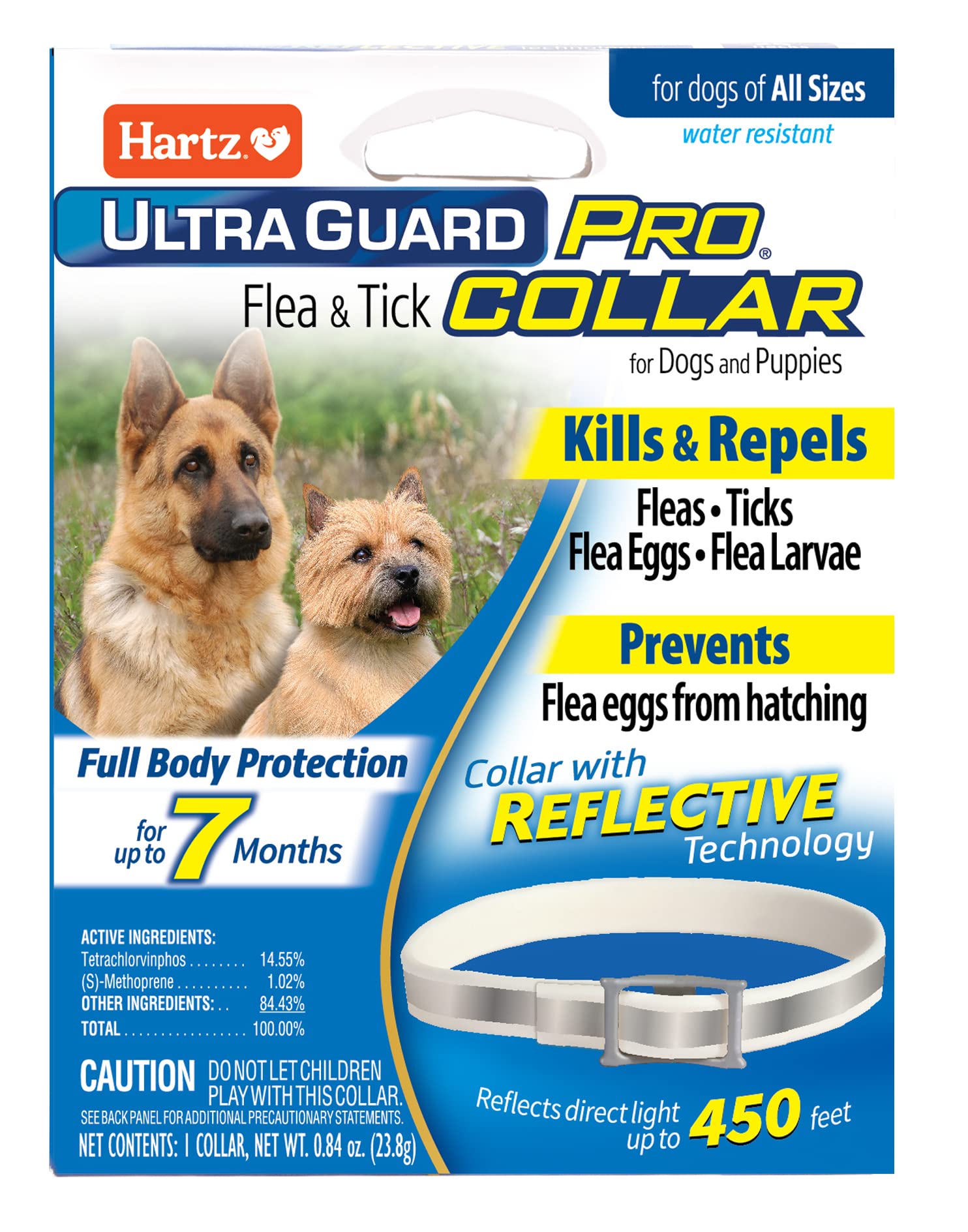 Hartz UltraGuard Pro Reflective Flea & Tick Collar for Dogs and Puppies
