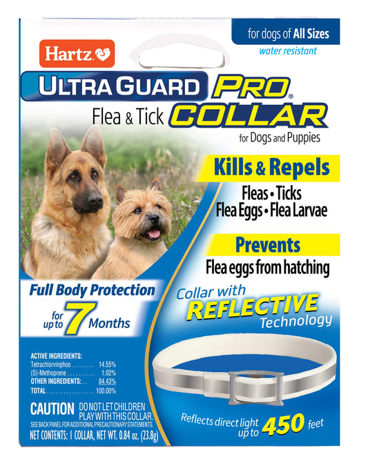 Hartz UltraGuard Pro Reflective Flea & Tick Collar for Dogs and Puppies