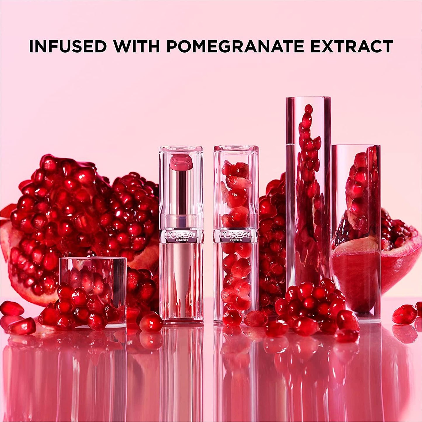 L'ORÉAL PARIS Glow Paradise Balm-in-Lipstick with Pomegranate Extract, 130 Nude Heaven, 0.1 oz
