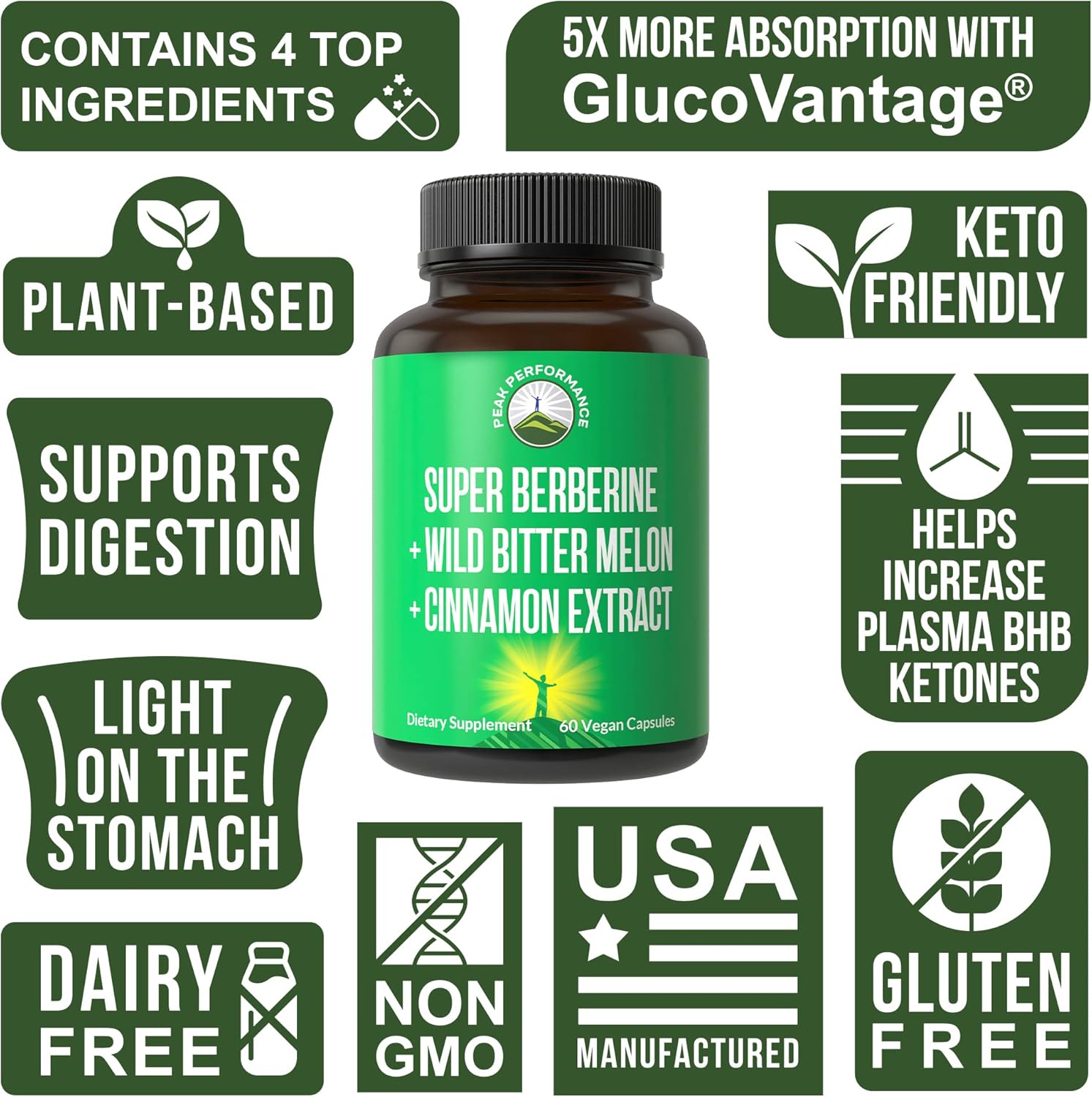 ACHIEVE BERBERINE GLUC SPT CP 60