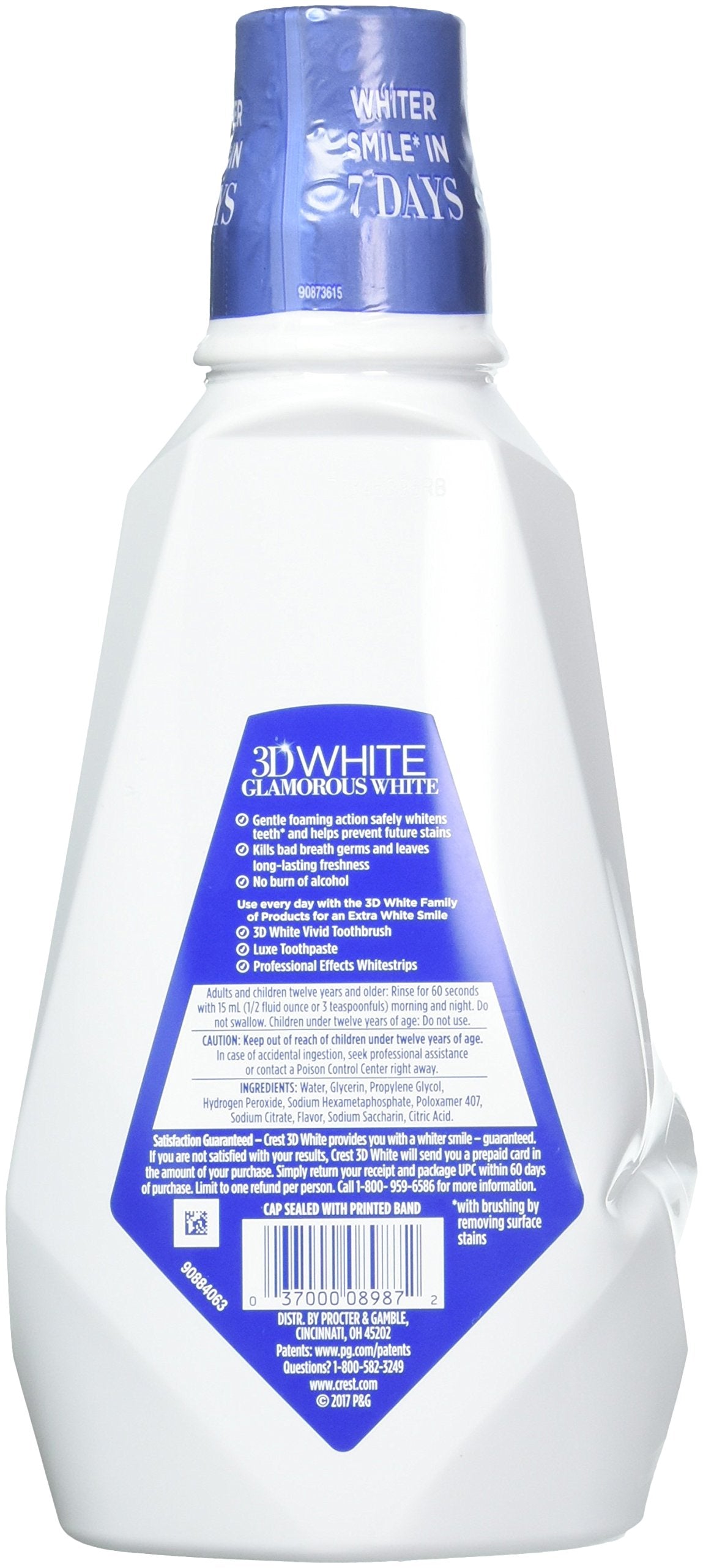 CREST 3D WHITE RINSE MINT LIQ 237ML