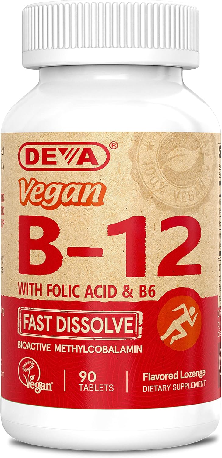 DEVA VEGAN VITAMINS SUBLINGUAL B-12,VEGAN