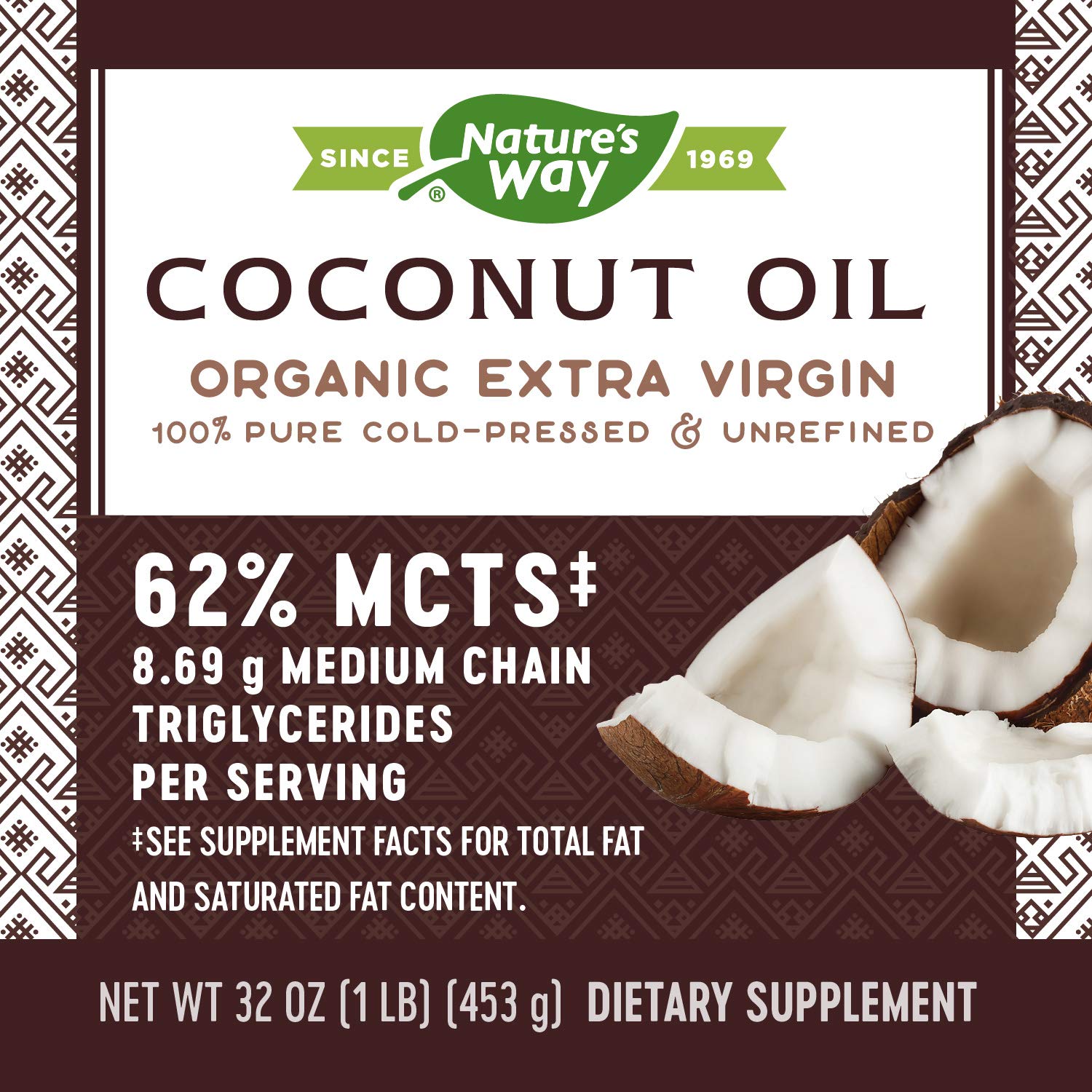 NATURE'S WAY COCONUT OIL,EXT VIR