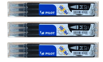 Pilot Frixion Ball Erasable Gel Ink Pens, Fine Point (0.7mm), Black, 2 Count