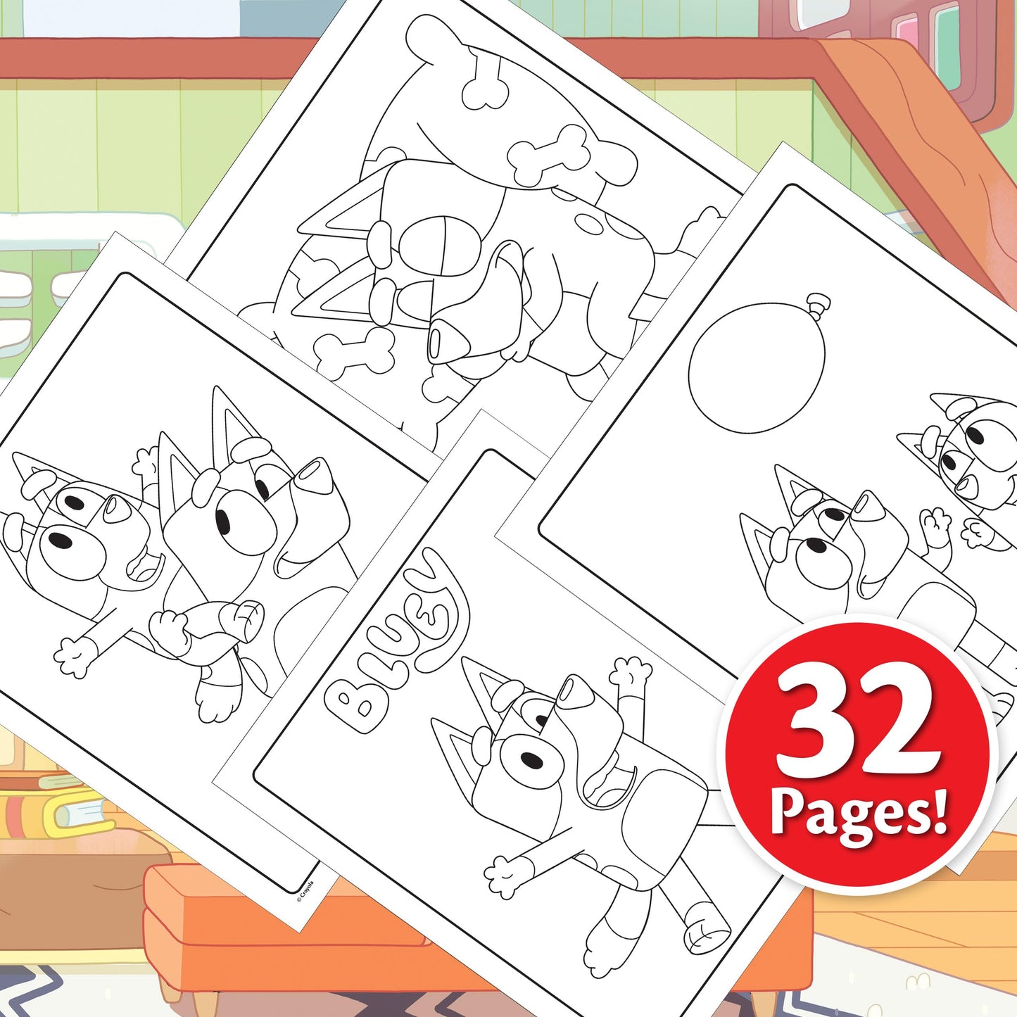 Crayola Bluey Coloring Book, 96 pages