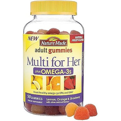 MULTI OMEGA-3 HER GUMMIES 80CT NAT MADE